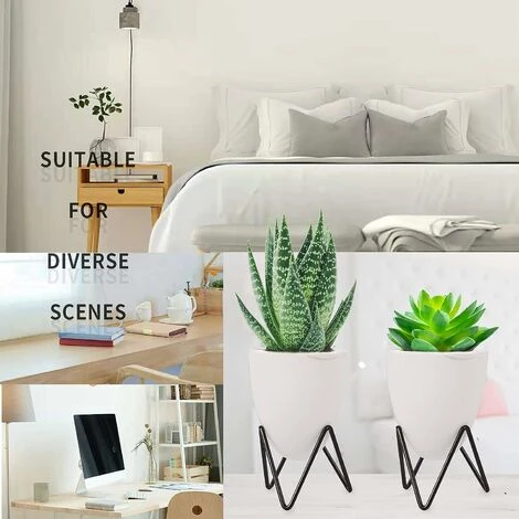 LangRay 3 Pcs Flower Pots, Flower Pots With Stands, Plant Holders Plant Pots, Plants Plant Pot For Indoor, Outdoor, Balcony, Garden (Small) 5 LangRay 3 Pcs Flower Pots, Flower Pots With Stands, Plant Holders Plant Pots, Plants Plant Pot For Indoor, Outdoor, Balcony, Garden (Small) - Image 5