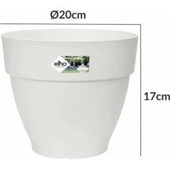 Elho Flowerpot Cachepot Garden Planter Box Outdoor Plant Pot Modern Design Plastic White Round Square Rectangular Rund/3,2 Liter (de) -Dwarf Discovery shop 50317722 5
