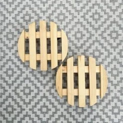 Set Of 2 Round Wooden Plant Pot Trolley Movers (30cm) 9 Set Of 2 Round Wooden Plant Pot Trolley Movers (30cm) -Dwarf Discovery shop 50410277 5