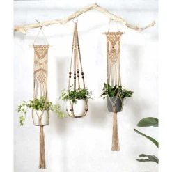 Plant Hanger Hanging Basket For Indoor Planter Flower Pot Holder Jute Rope With Beads 89cm 6 Plant Hanger Hanging Basket For Indoor Planter Flower Pot Holder Jute Rope With Beads 89cm -Dwarf Discovery shop 51792324 3