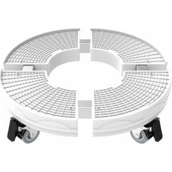 Heavy Duty Plant Stand With Wheels, 200kg Capacity, 30cm-50cm Adjustable Round Flower Pot Stand For Indoor To Outdoor On Rollers