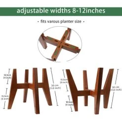 Plant Stand, Bamboo Flower Stand, Adjustable Flower Pot Stand, Suitable For Indoor And Outdoor -Dwarf Discovery shop 58414711 3