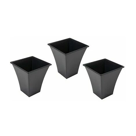 3 X LARGE BLACK PLANT POTS PLANTER GARDEN FLOWER POT PLASTIC TALL INDOOR OUTDOOR 1 3 X LARGE BLACK PLANT POTS PLANTER GARDEN FLOWER POT PLASTIC TALL INDOOR OUTDOOR