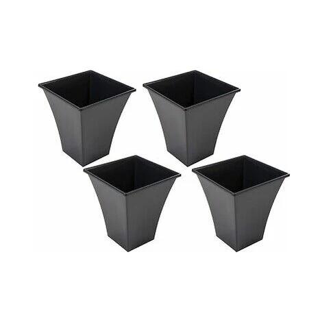 4 X LARGE BLACK PLANT POTS PLANTER GARDEN FLOWER POT PLASTIC TALL INDOOR OUTDOOR 1 4 X LARGE BLACK PLANT POTS PLANTER GARDEN FLOWER POT PLASTIC TALL INDOOR OUTDOOR