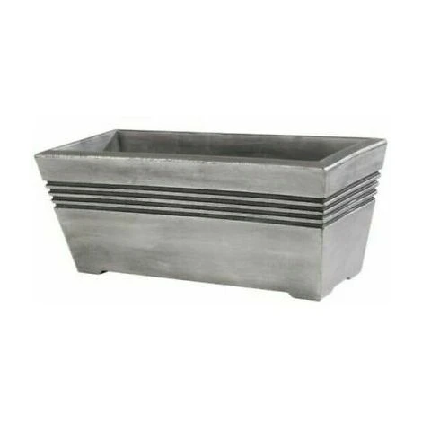 Milano Pewter Grey Large Plastic Trough Planter Plant Pot Rectangle Planter 1 Milano Pewter Grey Large Plastic Trough Planter Plant Pot Rectangle Planter