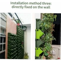 Vertical Garden Planter Wall Pocket Watering Flower Pot Wall Mounted Green Light Holder For Indoor Outdoor 6PCS Flower Pots And Planters -Dwarf Discovery shop 66546026 3