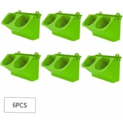 Vertical Garden Planter Wall Pocket Watering Flower Pot Wall Mounted Green Light Holder For Indoor Outdoor 6PCS Flower Pots And Planters -Dwarf Discovery shop 66546026 4