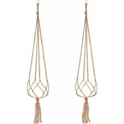 2 Packs Macrame Plant Hanger, Plant Hanging Pot, For Hanging Flower Pot Plant Hanging Hanging Decoration Home Balcony Decoration, 4 Rope Legs, 105cm