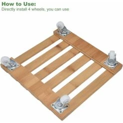 Rolling Plant Stand, 25x25 Corrosion Resistant Detachable Square Planter Tray With 4 Wheels For Indoor Flower Pot -Dwarf Discovery shop 66548728 4