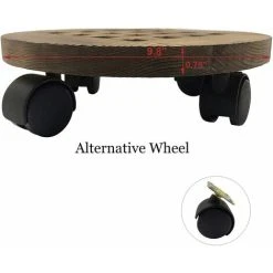 Wooden Plant Stand - Round Solid Wood Flower Pot Base With Wheels, Mobile Flower Stand Base With Wheel Plant Flower Pot Stand Caddy(25) 9 Wooden Plant Stand - Round Solid Wood Flower Pot Base With Wheels, Mobile Flower Stand Base With Wheel Plant Flower Pot Stand Caddy(25) -Dwarf Discovery shop 66548732 5