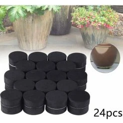 Invisible Flower Pot Stand (Pack Of 24) - Black Rubber Feet For Elevating Plants - Self-Adhesive Pad For Medium And Large Pots - Outdoor And Indoor Plant Riser -Dwarf Discovery shop 68256354 5