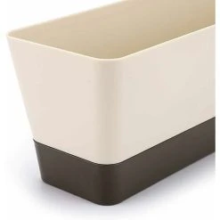 Rectangular Flower Box, 12 Rectangular Plastic Flower Pot, Outdoor Balcony Planters For Succulents, Flowers, African Violets, Set Of 2 -Dwarf Discovery shop 68262335 4