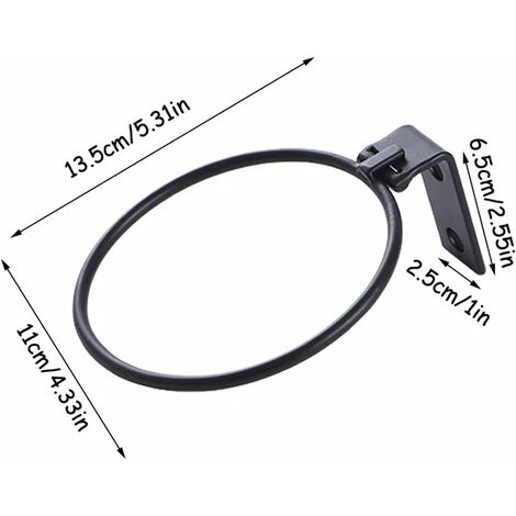 Flower Pot Wall Mount Holder, 3 Pieces Metal Flower Pot Ring, Ring Flower Pot Holder, Foldable, With Screws, For Indoor Gardens, Hallways, Indoor Greenery (4 Inches Black) 2 Flower Pot Wall Mount Holder, 3 Pieces Metal Flower Pot Ring, Ring Flower Pot Holder, Foldable, With Screws, For Indoor Gardens, Hallways, Indoor Greenery (4 Inches Black) - Image 2
