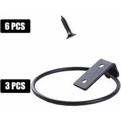 Flower Pot Wall Mount Holder, 3 Pieces Metal Flower Pot Ring, Ring Flower Pot Holder, Foldable, With Screws, For Indoor Gardens, Hallways, Indoor Greenery (4 Inches Black) 7 Flower Pot Wall Mount Holder, 3 Pieces Metal Flower Pot Ring, Ring Flower Pot Holder, Foldable, With Screws, For Indoor Gardens, Hallways, Indoor Greenery (4 Inches Black) -Dwarf Discovery shop 70074188 3