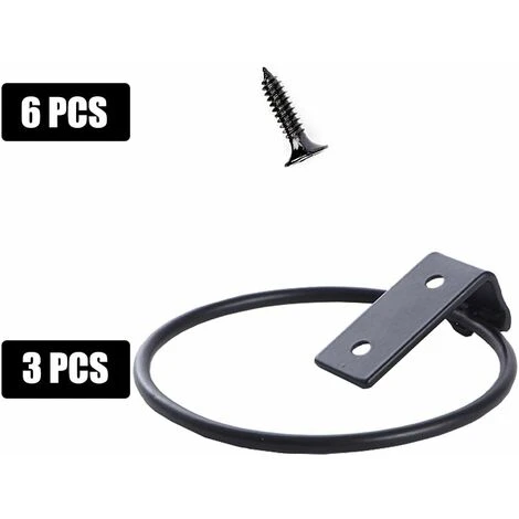 Flower Pot Wall Mount Holder, 3 Pieces Metal Flower Pot Ring, Ring Flower Pot Holder, Foldable, With Screws, For Indoor Gardens, Hallways, Indoor Greenery (4 Inches Black) 3 Flower Pot Wall Mount Holder, 3 Pieces Metal Flower Pot Ring, Ring Flower Pot Holder, Foldable, With Screws, For Indoor Gardens, Hallways, Indoor Greenery (4 Inches Black) - Image 3