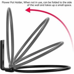 Flower Pot Holders Set Of 3 Flower Pot Wall Mount,Foldable Metal Flower Pot Rack, Home Garden Outdoor Flower Pot Holder Wall (13.5 X 11 X 6.5cm) 7 Flower Pot Holders Set Of 3 Flower Pot Wall Mount,Foldable Metal Flower Pot Rack, Home Garden Outdoor Flower Pot Holder Wall (13.5 X 11 X 6.5cm) -Dwarf Discovery shop 70075342 3