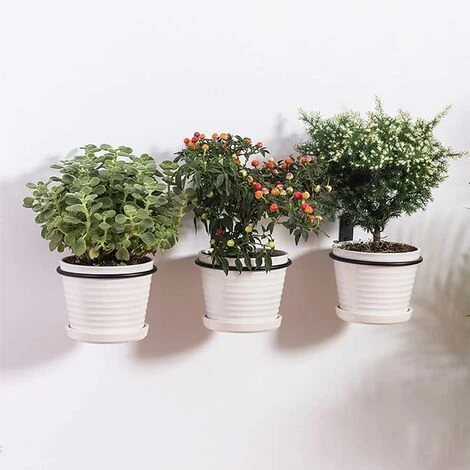 Flower Pot Holders Set Of 3 Flower Pot Wall Mount,Foldable Metal Flower Pot Rack, Home Garden Outdoor Flower Pot Holder Wall (13.5 X 11 X 6.5cm) 4 Flower Pot Holders Set Of 3 Flower Pot Wall Mount,Foldable Metal Flower Pot Rack, Home Garden Outdoor Flower Pot Holder Wall (13.5 X 11 X 6.5cm) - Image 4