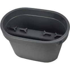 Flower Bridge Hanging Planter Plant Pot Fence Railing Balcony Decking Garden Pots (Oval 40 X 26 X 24.5 Cm, Anthracite) -Dwarf Discovery shop 71164378 3