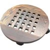 MODOU - Pot Base, Pot Moving Tray, Thick Transport Trolley, Carbonization, Corrosion Resistant - Dark Brown