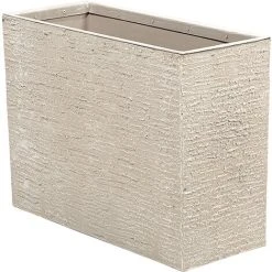 Modern Outdoor Indoor Flower Pot Stone Rectangular 25x60x45 Cm Beige Edessa -Dwarf Discovery shop 7359959 4