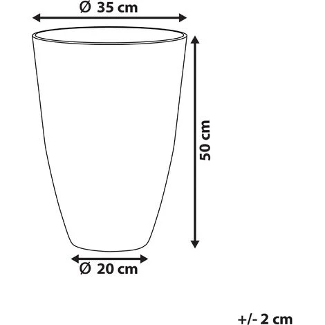 Flower Planter Tall Stone Garden Plant Pot Indoor Outdoor Grey 35x50 Cm Camia 3 Flower Planter Tall Stone Garden Plant Pot Indoor Outdoor Grey 35x50 Cm Camia - Image 3