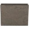 Modern Outdoor Indoor Flower Pot Stone Rectangular 25x60x45 Cm Dark Brown Edessa