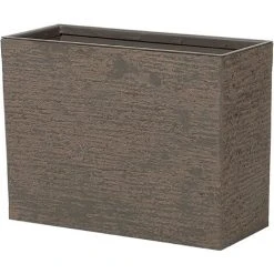 Modern Outdoor Indoor Flower Pot Stone Rectangular 25x60x45 Cm Dark Brown Edessa -Dwarf Discovery shop 7359967 4