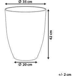 Tall Plant Pot Gardening Indoor Outdoor Flower Planter 35x42 Cm Grey Croton -Dwarf Discovery shop 7359975 3