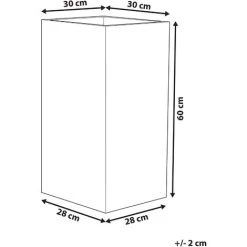Flower Planter Tall Stone Garden Plant Pot Indoor Outdoor 30x60 Cm Beige Gaza -Dwarf Discovery shop 7487108 3