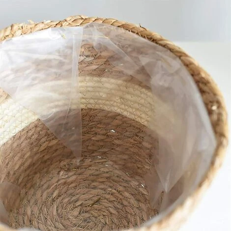 2 Pieces Plant Basket Seagrass Basket Flower Basket Hand Woven Flower Pots Straw Flower Pot For Indoor Or Outdoor Decoration 2 2 Pieces Plant Basket Seagrass Basket Flower Basket Hand Woven Flower Pots Straw Flower Pot For Indoor Or Outdoor Decoration - Image 2