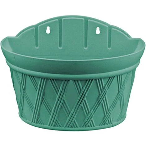 1 Pc Semi-circular Plastic Flower Wall Hanging Pot Creative Wall Hanging Planter Pot For Balcony Gardens Flowers Or Plants (Green) 1 1 Pc Semi-circular Plastic Flower Wall Hanging Pot Creative Wall Hanging Planter Pot For Balcony Gardens Flowers Or Plants (Green)
