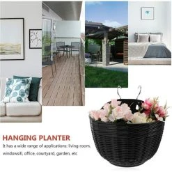 Alternative view of Plastic Wall Hanging Planter Wall Mounted Garden Plant Flower Pot Basket Container For Orchid Grass Succulent Cactus Home Office
