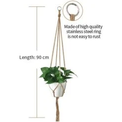 Macrame Plant Hanger,Macrame Hanging Pot Indoor Hanging Planter Rope Solid Cotton Rope For Balcony Indoor Outdoor Garden Decoration Basket Flower Pot ,89cm,105cm,5 Piece 7 Macrame Plant Hanger,Macrame Hanging Pot Indoor Hanging Planter Rope Solid Cotton Rope For Balcony Indoor Outdoor Garden Decoration Basket Flower Pot ,89cm,105cm,5 Piece -Dwarf Discovery shop 75324719 3