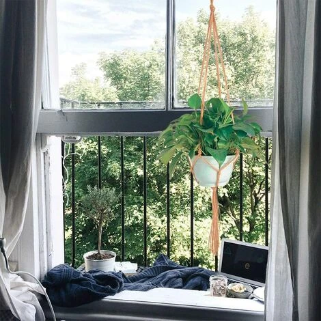 Packs Macrame Plant Hanger, Plant Hanging Pot, For Hanging Flower Pot Plant Hanging Hanging Decoration Balcony Home, 4 Rope Legs, 105cm 3 Packs Macrame Plant Hanger, Plant Hanging Pot, For Hanging Flower Pot Plant Hanging Hanging Decoration Balcony Home, 4 Rope Legs, 105cm - Image 3