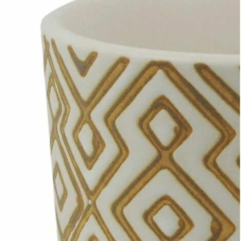 Leaf Grey Geometric Planter Plant Pot 12 X 12 X 12cm 3 Leaf Grey Geometric Planter Plant Pot 12 X 12 X 12cm - Image 3
