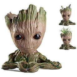 Flowerpot Treeman Baby Groot Succulent Planter Cute Green Plants Flower Pot Guardians Of The Galaxy - New (Green)