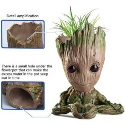 Flowerpot Treeman Baby Groot Succulent Planter Cute Green Plants Flower Pot Guardians Of The Galaxy - New (Green) 8 Flowerpot Treeman Baby Groot Succulent Planter Cute Green Plants Flower Pot Guardians Of The Galaxy - New (Green) -Dwarf Discovery shop 77563107 4