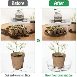 50pcs Clear Plastic Plant Pot Trivet Plant Pot Trivet, Durable Thicker Plastic Plant Container For Indoor Outdoor Use 6 Inches -Dwarf Discovery shop 78701504 5