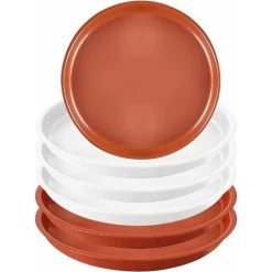 10 Pcs Flower Pot Trivets 23cm Plastic Plant Trays. Reusable Round Planter Trivet Coasters For Indoor And Outdoor Use