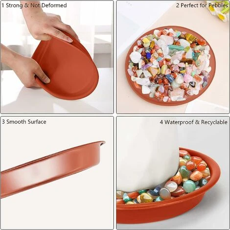 10 Pcs Flower Pot Trivets 23cm Plastic Plant Trays. Reusable Round Planter Trivet Coasters For Indoor And Outdoor Use 2 10 Pcs Flower Pot Trivets 23cm Plastic Plant Trays. Reusable Round Planter Trivet Coasters For Indoor And Outdoor Use - Image 2