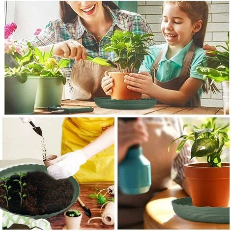 10 Pcs Plant Saucer Plastic Flower Tray Garden Pot Tray Plant Saucer Tray Sturdy And Durable Drip Trays For Water Flower Planters 13xm 4 10 Pcs Plant Saucer Plastic Flower Tray Garden Pot Tray Plant Saucer Tray Sturdy And Durable Drip Trays For Water Flower Planters 13xm - Image 4