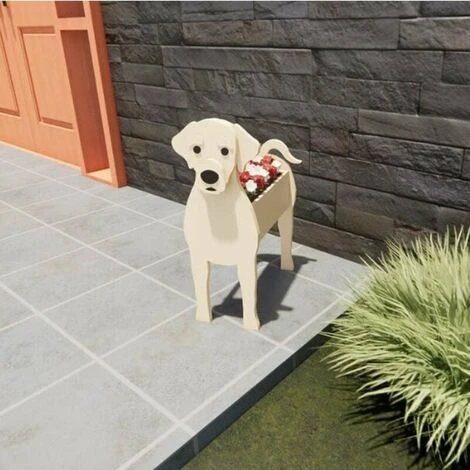Cartoon Animals Cute Dog Shape Pot Plant Garden Decorated Labrador Planter, 7 5 Cartoon Animals Cute Dog Shape Pot Plant Garden Decorated Labrador Planter, 7 - Image 5