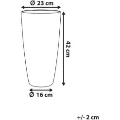 Plant Pot Planter Stone Fiberglass Natural Raw Garden Patio Grey Small Abdera -Dwarf Discovery shop 8247303 3