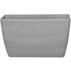 Plant Pot Planter Stone Fiberglass Natural Garden Patio 74x32x45cm Grey Baris