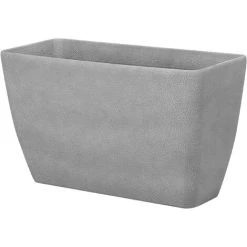 Plant Pot Planter Stone Fiberglass Natural Garden Patio 74x32x45cm Grey Baris -Dwarf Discovery shop 8247311 4