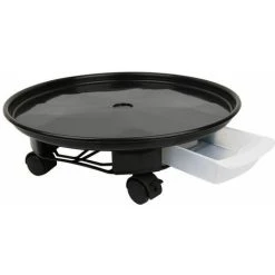 Plant Caddy , BR-Vie Plant Pot Trolley With Brake Wheels, Plastic Planter Roller For Heavy Garden Pot, Plant Pot Stand (Black)