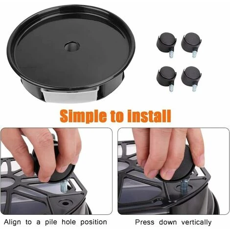 Plant Caddy , BR-Vie Plant Pot Trolley With Brake Wheels, Plastic Planter Roller For Heavy Garden Pot, Plant Pot Stand (Black) 4 Plant Caddy , BR-Vie Plant Pot Trolley With Brake Wheels, Plastic Planter Roller For Heavy Garden Pot, Plant Pot Stand (Black) - Image 4