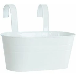 Hanging Planter Flower Pot Balcony Planters Metal Bucket Garden Hanging Planter For Railing Fence Balcony Garden Home Decoration，BR-Vie