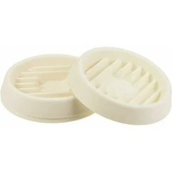 Flower Pot Trivet Planter Trivet 4.7 Inch Round Plastic Corrugated Bottom Drip Tray Indoor Outdoor Cream 3 Pcs 13Thirteen