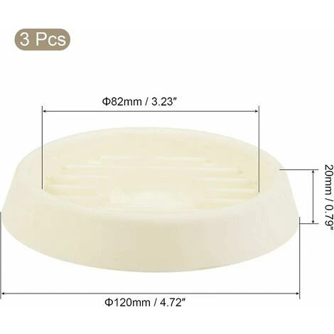 Flower Pot Trivet Planter Trivet 4.7 Inch Round Plastic Corrugated Bottom Drip Tray Indoor Outdoor Cream 3 Pcs 13Thirteen 2 Flower Pot Trivet Planter Trivet 4.7 Inch Round Plastic Corrugated Bottom Drip Tray Indoor Outdoor Cream 3 Pcs 13Thirteen - Image 2
